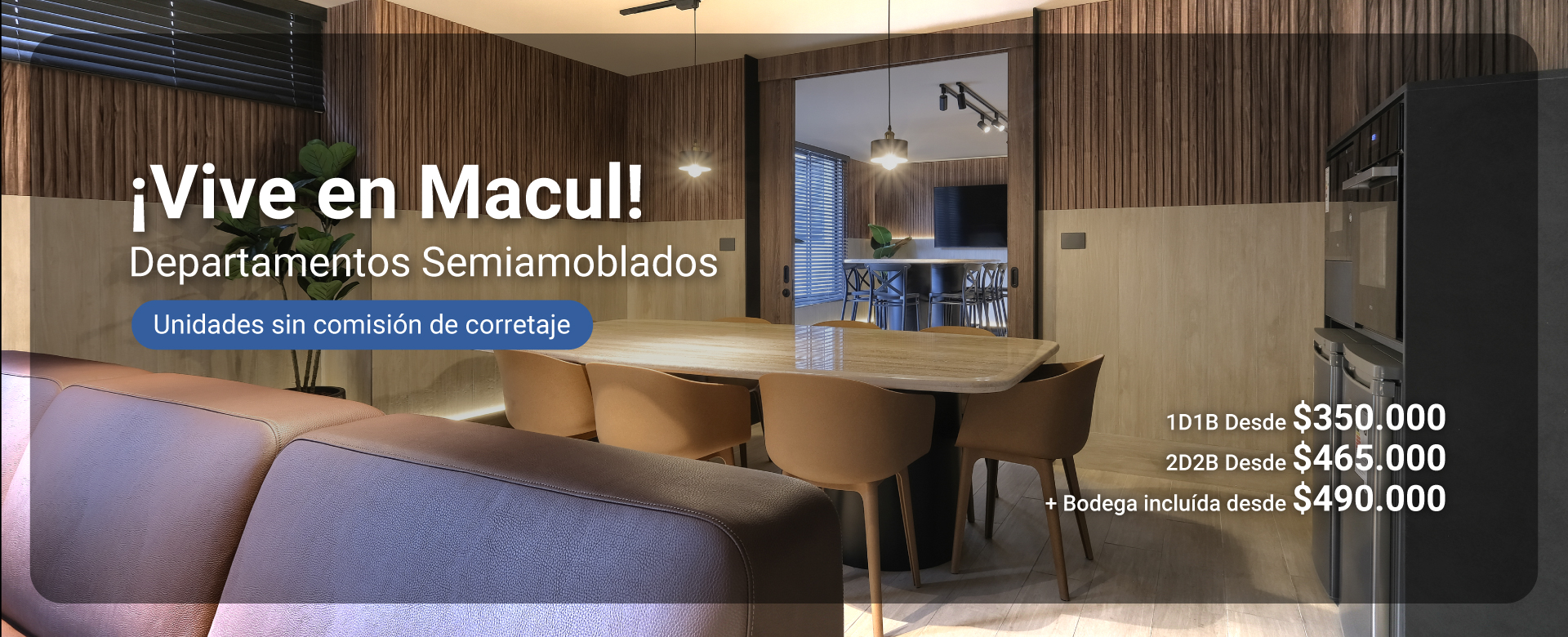 arrienda en macul metro quilin departamentos semiamoblados 1 y 2 dormitorios sin comisión o primer mes gratis con aval o sin aval