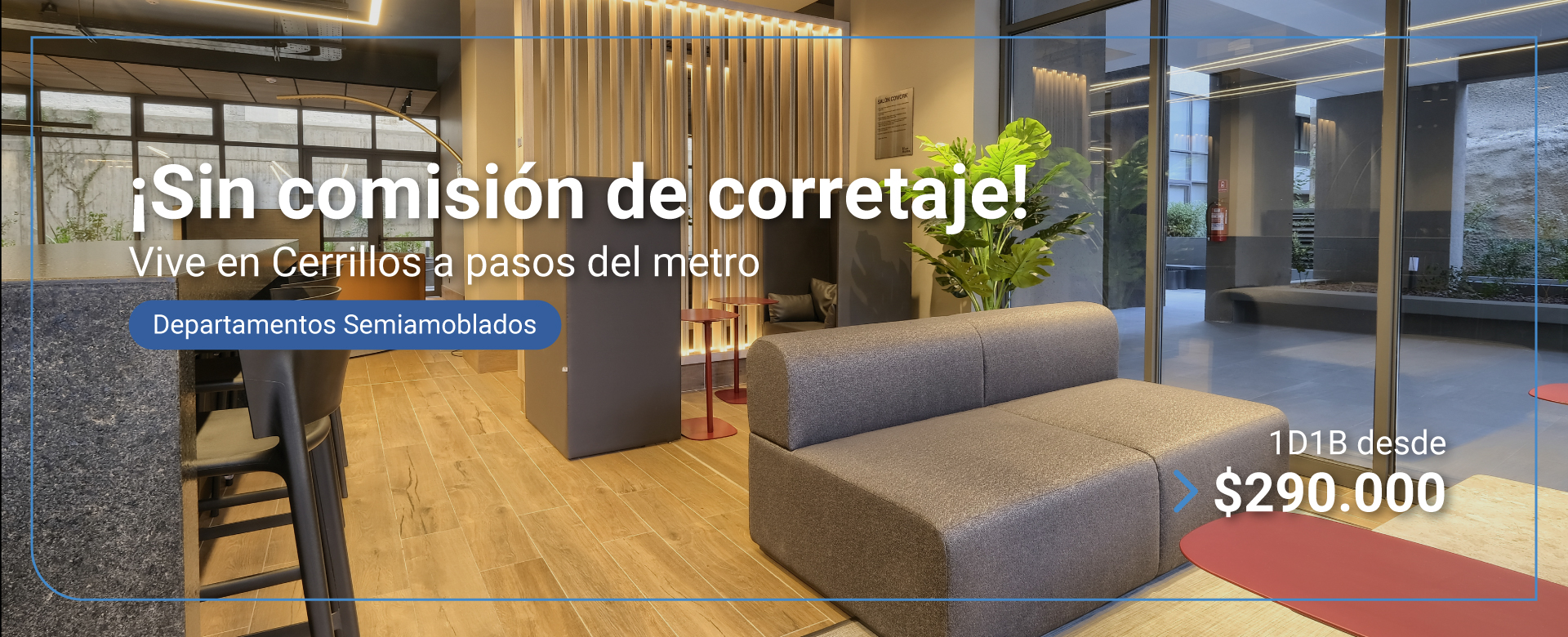 arrienda en cerrillos buzeta sin comisión de corretaje departamentos semiamoblados